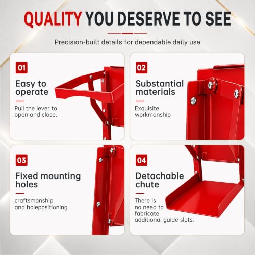 9x9 Inch Sliding Grain Gate with Detachable Chute, Heavy Duty Leak Proof Slide Gate Kit for IBC Tote, Grain Bin, Hopper & Farm Feed Storage Applications