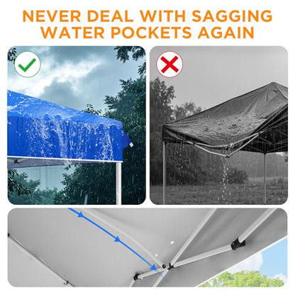 EAGLE PEAK 12x12 Pop Up Canopy Tent Easy Up Canopy Outdoor, Blue - color: Blue, size: 12x12