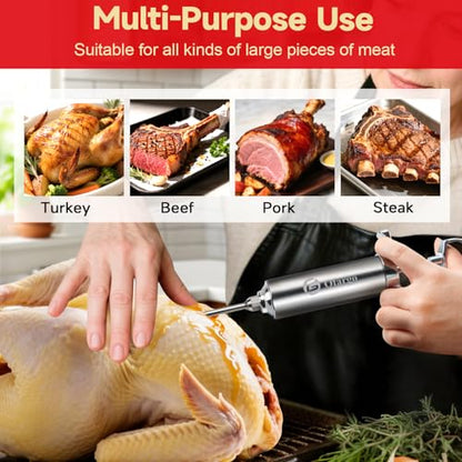 Meat Injector, Marinade Turkey Injector Syringe for BBQ Grilling