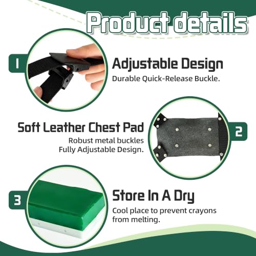 Ram Breeding Marking Harness for Sheep & Goat, 3 Pack Mating Crayon Block - color: Green