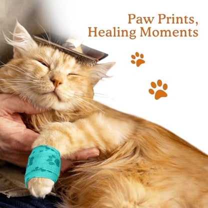 Self-Adhesive Bandage Wrap for Wrist, Ankle & Finger First Aid/Vet - color: Azure Tides, size: 6 Count (Pack of 1)