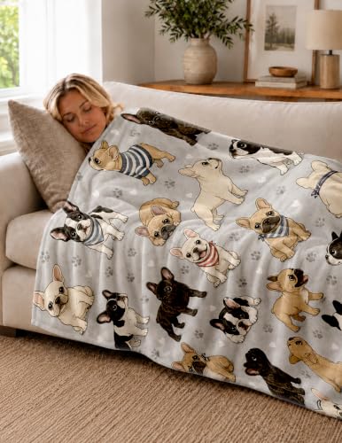 French Bulldog Gifts for Women Bulldog Owners Frenchie Dog Blanket 60*50 | Birthday Christmas Thanksgiving Bulldog Gifts for Frenchie Lovers French Bulldog Lovers French Bulldog Blanket - color: Bulldog