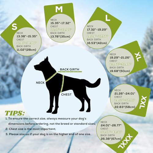 EMUST Dog Winter Coat, Waterproof Fleece Dog Jacket Winter for Small Dogs - color: Green, size: Small