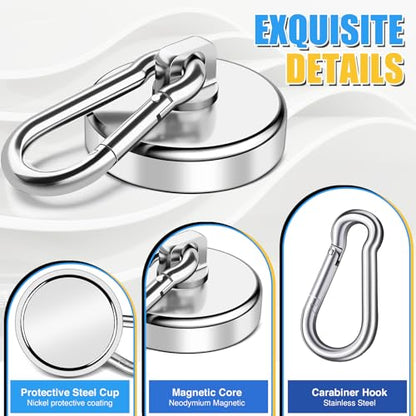 Magnetic Hooks Heavy Duty 150Lbs, 4 Pack Super Strong Magnetic Hooks - style: 150lb-4P