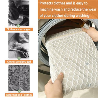 2 Pack Laundry Bag, Durable Big Honeycomb Mesh Laundry Bags Suitable for Delicate Clothes Washing 24 x 24 Inches (2 XX-Large) - color: 2 XX-L White
