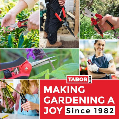TABOR TOOLS J16A Adjustable Metal Leaf Rake with Expandable Head 8-23", Collapsible & Telescopic Grass Rake for Lawns, Garden & Yard, Ideal for Leaves, Shrubs & Small Areas