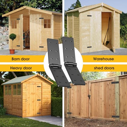Fence Gate Hinge Heavy Duty 2Pack 270Degree Barn Door Hardware Kit