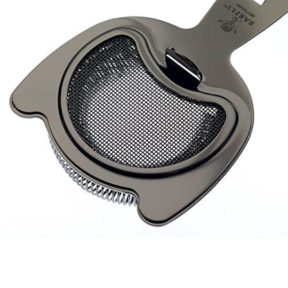 Barfly Fine Mesh Spring Strainer, Black - color: Black