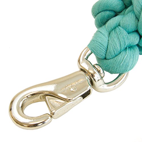 Intrepid International 10' Cotton Lead Rope with Bull Snap - color: Teal