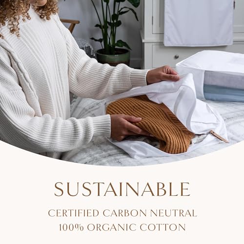 Hayden Hill Luxury Organic Cotton Sweater Storage Bag For Cashmere 18 Inch