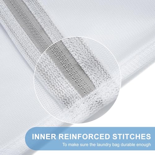 BAGAIL Laundry Bags Mesh Wash Bag for Intimates Lingerie and Delicates(4L) - color: Pearl White-Fine Mesh, size: 4L