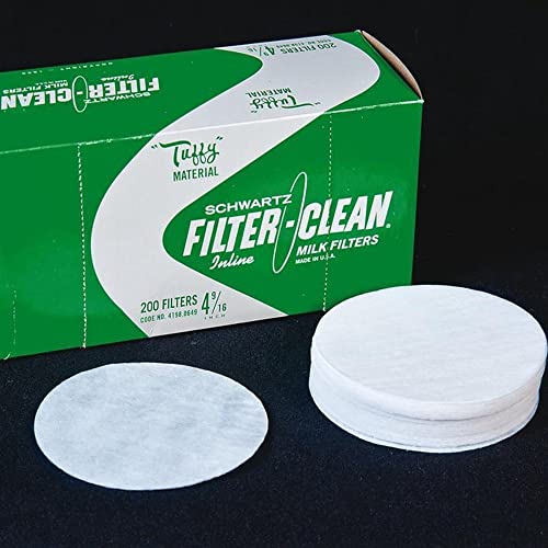 Small Milk Strainer Filter Disks Quick Flow USA Made 4 9/16 Pack of 200