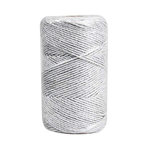 Portable Electric Fence Polywire, 656 Feet 200 Meter, 6 Conductors, White Color
