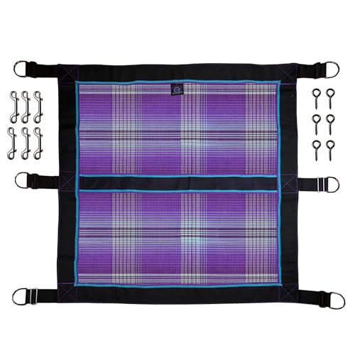 Kensington Door Guard for Horses — Designed to Keep Horse Securely in Stall in Style — Adjustable Straps and Hardware Included - color: 2017-Lavender Mint