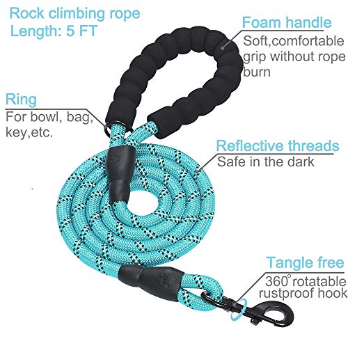 haapaw Martingale Dog Collar with Quick Release Buckle Reflective Dog Training Collars for Small Medium Large Dogs - color: Turquoise, size: M