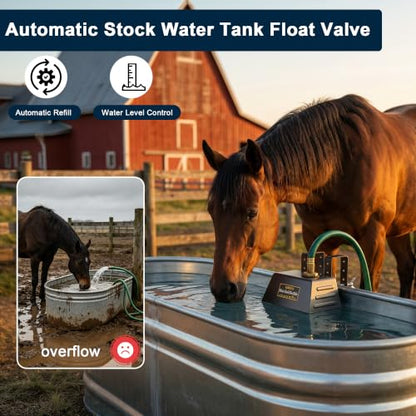 PETTEN Automatic Water Tank Float Valve 3/4" GHT for Livestock
