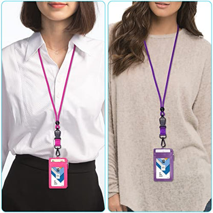 Wisdompro 23 inch Round Cord Lanyard with Safety Breakaway Buckle - color: Purple