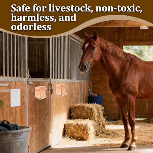 Salt Block Holder for Deer, Horses & Goats, Mineral Block Holder | Rust Resistant Deer Salt Lick Block Feeder, Hanging Salt Holder for Livestock, Fits Standard 4 lb Mineral Blocks - size: 4 Pcs