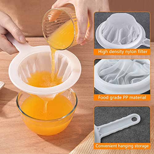 Kitchen Ultra-Fine Nylon Mesh Strainer 5.51 Inch (400 mesh) - size: 400 mesh