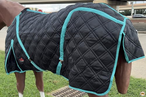 HILASON Quilted Western Horse Stable Blanket - Water Resistant - size: 66 In