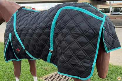 HILASON Quilted Western Horse Stable Blanket - Water Resistant - size: 69 In