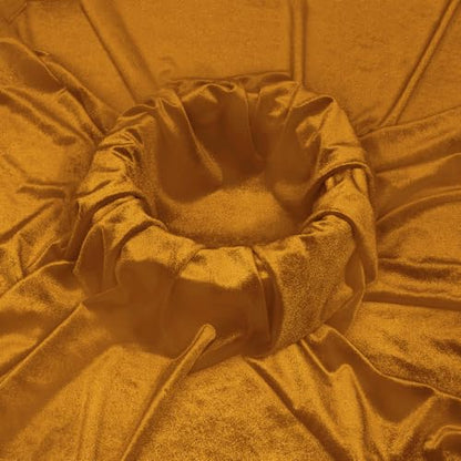 KKJIAF 2 Yard Gold Stretch Velvet Fabric 60" Wide for DIY Crafts - color: Gold, size: 2 Yard