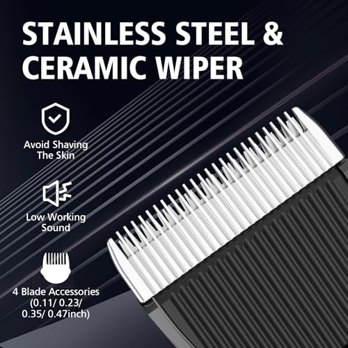 HAUSBELL Hair Clippers Cordless - Powerful Quiet Trimmer for Kids & Family | Powerful motor cuts all hair. Pre-installed blade – charge 2H, press ON. IPX7 washable. 4H battery. For kids, adults, pets