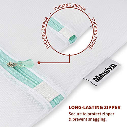 Mamlyn Mesh Laundry Bag for Delicates, Wash Bag for Underwear and Lingerie, Makeup Organizer Bag (2 Medium) - size: 2 Medium