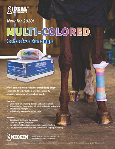 Neogen Ideal SyrFlex 4" Multi-Colored Vet Bandage (TA3400RBW-E)