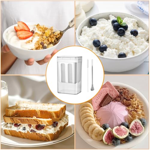 Greek Yogurt Strainer 1.9QT, with Stainless Steel Fine Mesh Bag & Lid - size: 1800ml