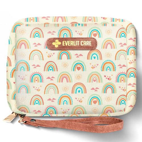 EVERLIT Care Rescue Pack | Family-Friendly First Aid Kit for Kids with 200 Pcs Medical Supplies | Travel-Friendly Compact Storage Bag for Home, Car, Travel, Camping, Adventure (Rainbow) - color: Rainbow