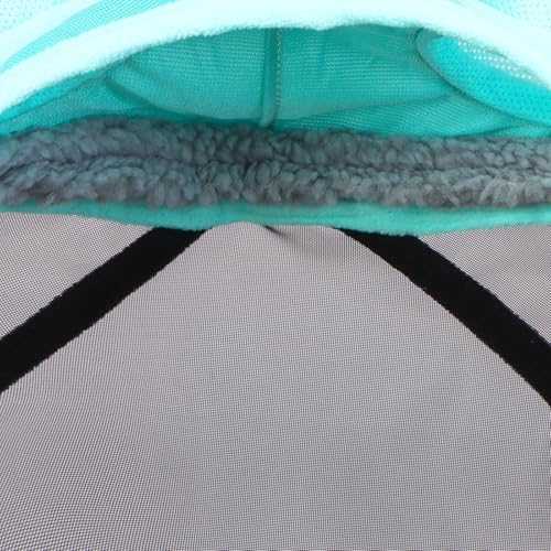Harrison Howard CareMaster Pro Luminous Horse Fly Mask Large Eye Space Full Face Standard with Nose No Ears Summer Mint L - color: Summer Mint, size: L