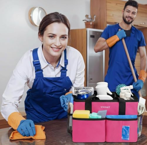 Ytonet Portable Cleaning Caddy with Handle, Water Resistant Cleaning Bag