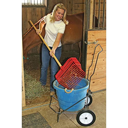 Easy-Up Fold Up Manure Dolly | Transports Full Loads Easily | Heavy Duty Powder Coated Steel Frame | Versatile Use | Folds Flat for Easy Storage and Transport | 5 Year Warranty