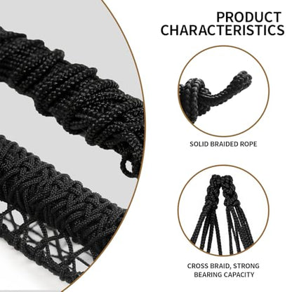 2 pcs 40" Hay Net for Horses, Made from Durable Nylon Rop, Regulate Intake of Hay hence Improve Digestion,for Horses Goat Sheep Hanging Slow Feed Hay Bag (Black 2)