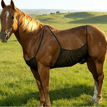 37×28in Horse Belly Guard Mesh Sheet | Breathable Adjustable Summer Protector for Riding & Nylon Material | for Outdoor Riding, Barn Use | Prevents Insect Bites
