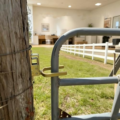 Instant Locking Gate Latch Heavy-Duty One-Hand Gate Latch with Screwdriver and 2 Screws for Farm, Ranch & Backyard Door, Automatic Spring Lock, Rust-Resistant Steel, Easy Install (1 Pcs) - color: 1 Pcs