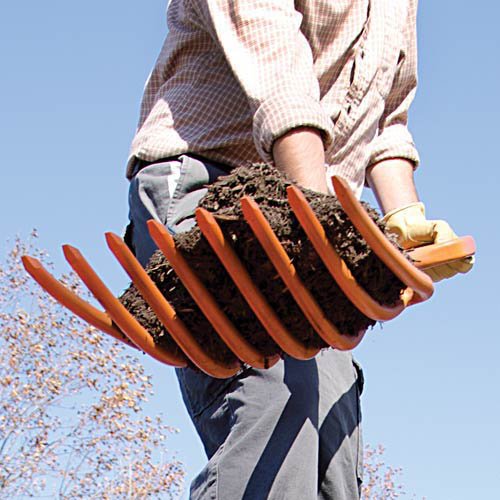 A.M. Leonard All Poly Scoop Fork, 8 Tine, D-Grip Handle