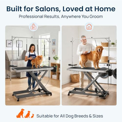 KANIS Professional Electric Dog Grooming Table - Heavy Duty - color: GREY, size: 49"