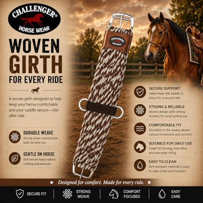 Horse Western 27 Strand Double Weave Two-Tone Mohair Roper Cinch 97RT17 - size: 32"