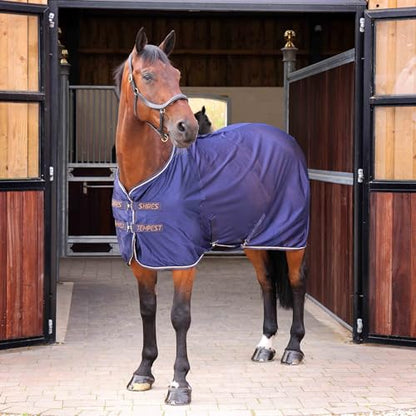 Shires Equestrian Tempest Original Mesh Cooler - Navy (66") - color: Navy, size: 66"