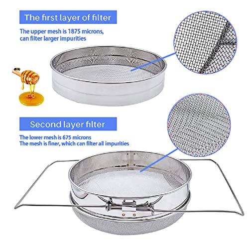 Honey Strainer for 5 Gallon Bucket with Up to 16.5 inches Extendable Arms