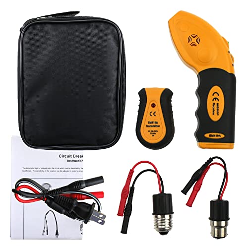 allsun AC 100-120V Circuit Finder Non-Contact Voltage Sensor Auto-Sensing Receiver Transmitter Locates AC Circuits Fuses - style: EM419A-110V US Plug