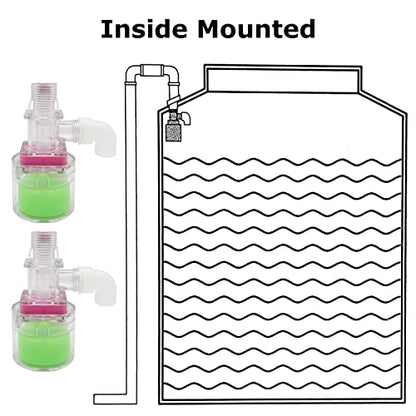 Transparency Water Float Valve, Water Level Control Water Tank Traditional Float Valve Upgrade (1/2" UP) - size: 1/2" UP
