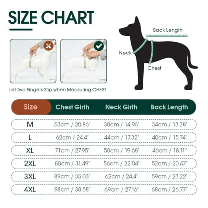 Kuoser Dog Recovery Suit with Anti Licking Rear Leg Sleeve, PinkCake L - color: PinkCake, size: Large (Back Length: 40cm / 15.74")
