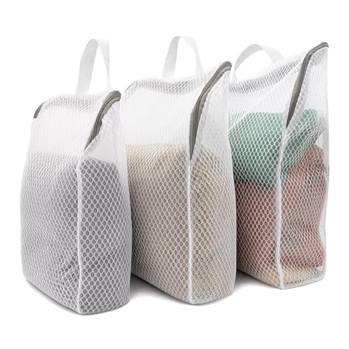 Mesh Laundry Bags 3-Pack for Delicates, Large/Medium/Small