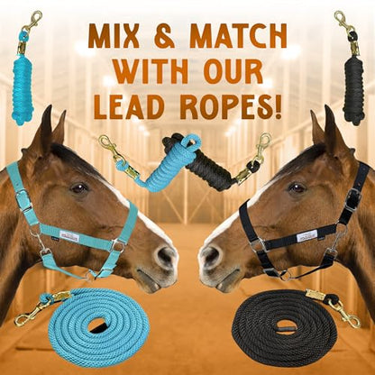 Prairie Horse Supply Nylon Horse Halter - 1 Inch Wide, Horse Halter Adjustable, Horse Harness, Horse Equipment and Supplies - Ideal for Equestrian Use