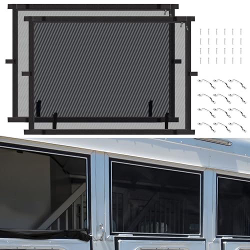 Horse Trailer Window Screen with Zipper, 35 Inch Length x 26 Inch Height
