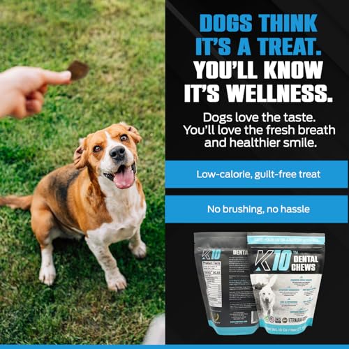 K10 Dental Chews for Dogs, Supports Dental & Oral Wellness, 60 Count - style: Dental Chews 60 Count