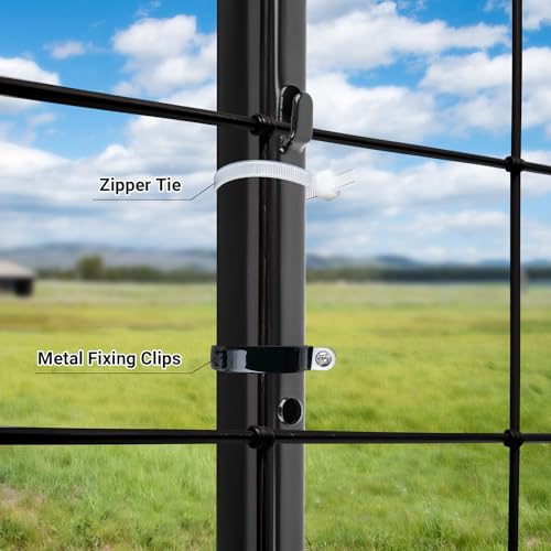 Fence Posts 3 FT, Pack of 10 Black Heavy Duty U Posts - color: Black, size: 3FT-10Pack